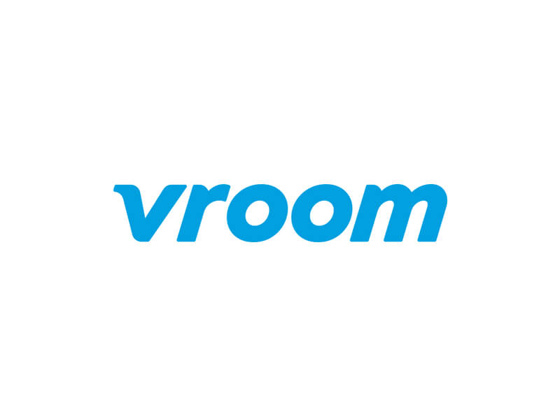 Vroom.com logotype in blue