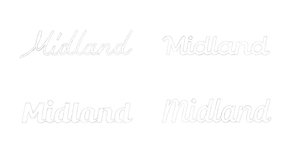 4 different early sketches made for Midland Appliance